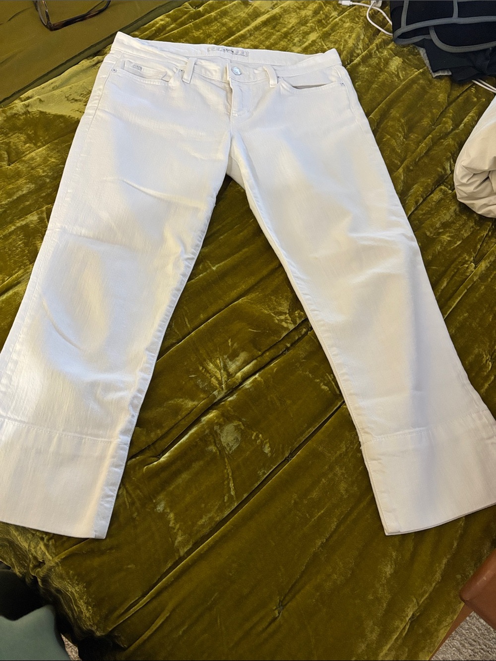 Joe's Jeans White Cropped Straight Jeans